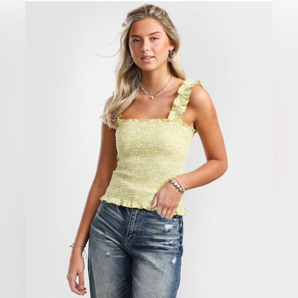 Billabong Sun Dreamer Smocked Tank Top Women’s Size S